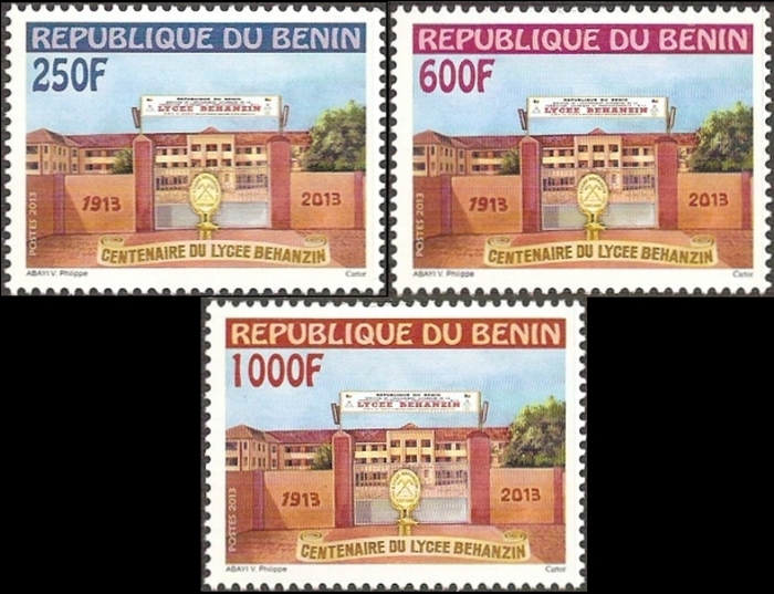 Benin 2013 Centenary of the Lycee Behanzin, Porto-Novo Scott 1497-1499