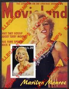 Eritrea 2003 Marilyn Monroe Counterfeit Illegal Stamp Souvenir Sheet of 1