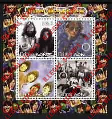 Eritrea 2003 The Beatles Counterfeit Illegal Stamp Souvenir Sheet of 4