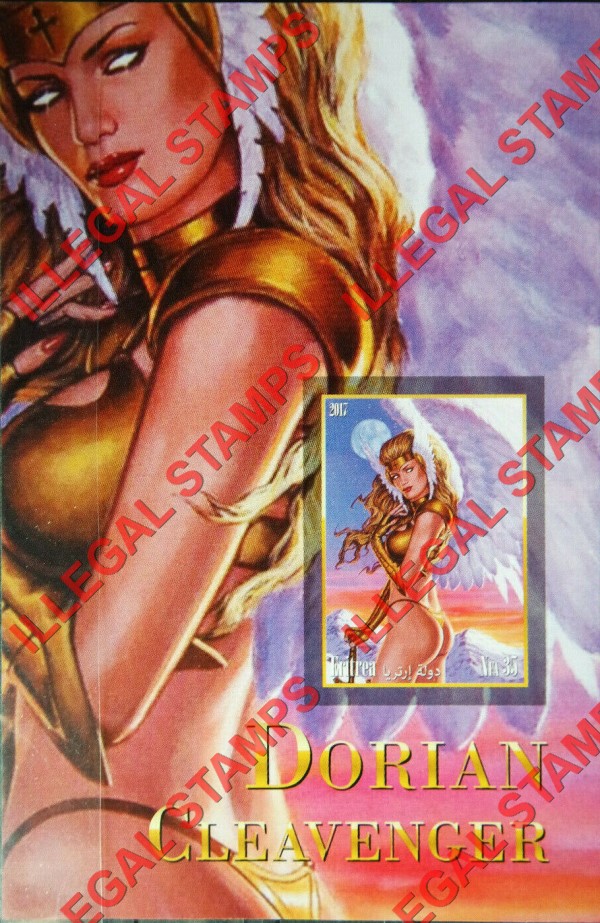Eritrea 2017 Fantasy Art by Dorian Cleavenger Counterfeit Illegal Stamp Souvenir Sheet of 1