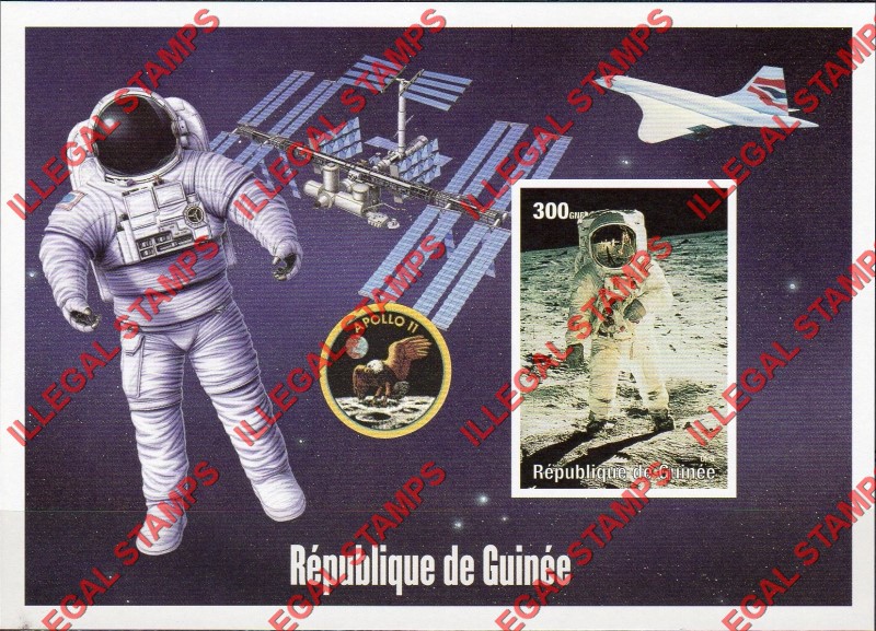 Guinea Republic 2000 Space Exploration Concorde Illegal Stamp Souvenir Sheets of 1 (Part 5)