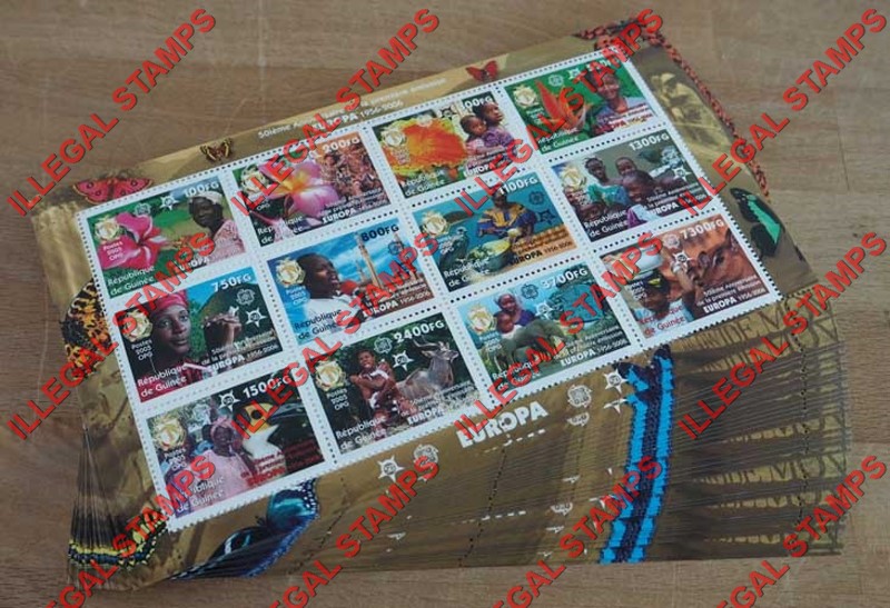 Guinea Republic 2005 EUROPA 2006 50th Anniversary Illegal Stamp Souvenir Sheet of 12 Massive Sale Lot on eBay
