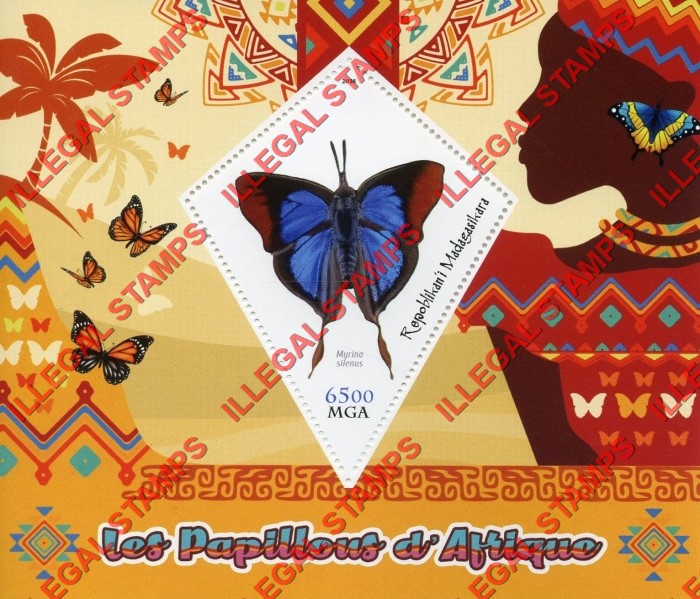 Madagascar 2018 Butterflies Illegal Stamp Souvenir Sheet of 1