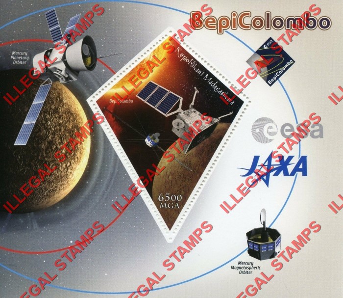 Madagascar 2018 Space BepiColombo Illegal Stamp Souvenir Sheet of 1