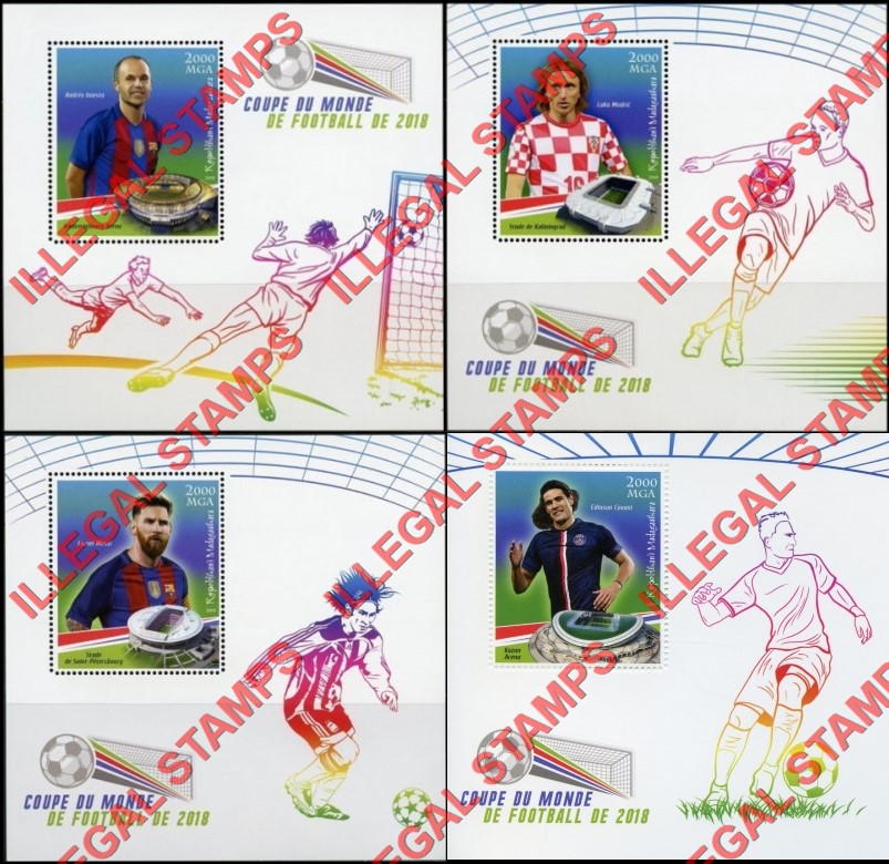 Madagascar 2018 World Cup Soccer Groups (Football) Illegal Stamp Souvenir Sheets of 1 (Part 3)