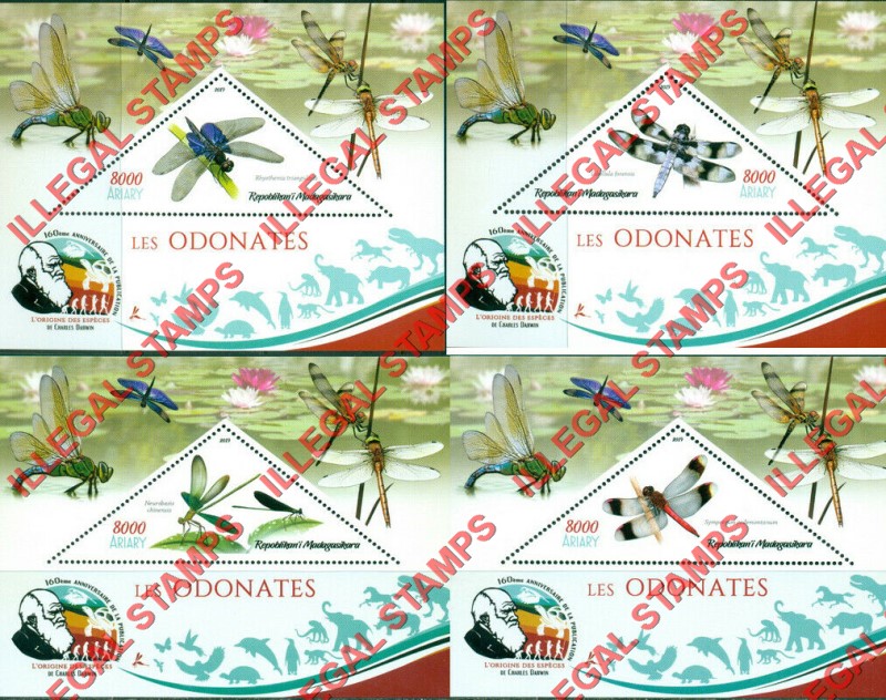 Madagascar 2019 Insects Illegal Stamp Souvenir Sheets of 1