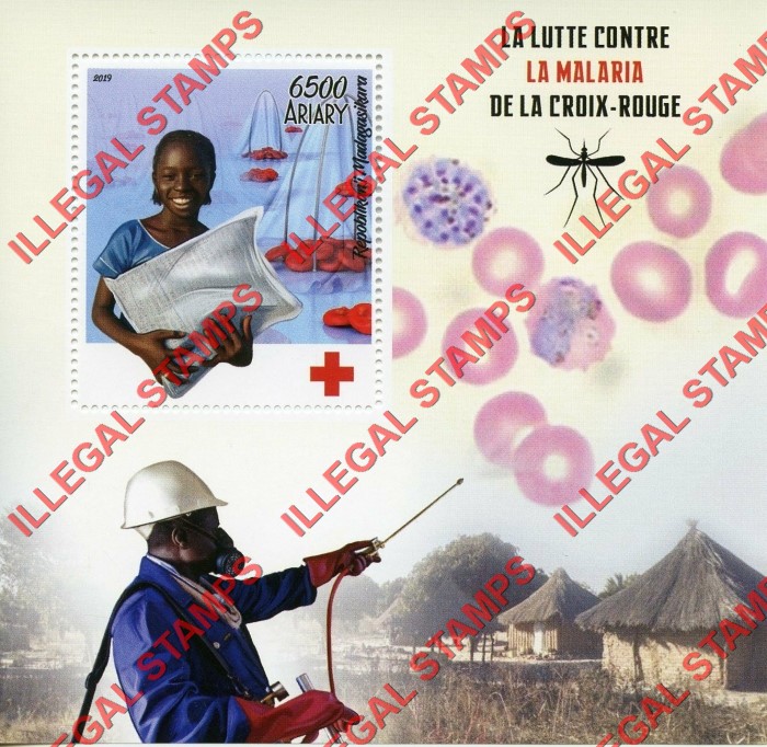 Madagascar 2019 Red Cross Fight Against Malaria Illegal Stamp Souvenir Sheet of 1