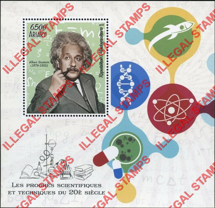 Madagascar 2019 Scientific Progress of the 20th Century Illegal Stamp Souvenir Sheet of 1