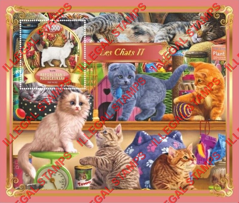 Madagascar 2022 Cats Illegal Stamp Souvenir Sheet of 1 (Sheet 2)