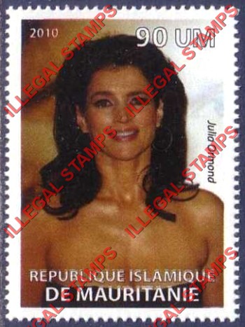 MAURITANIA 2010 Julia Ormond Counterfeit Illegal Stamp