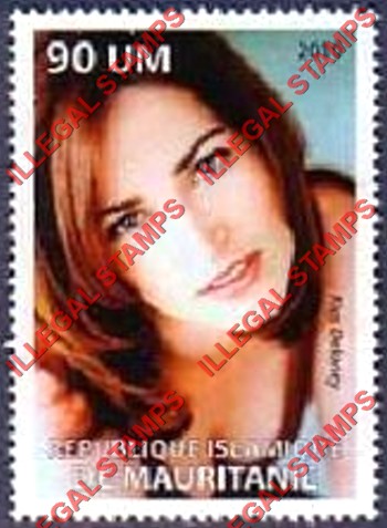 MAURITANIA 2010 Kim Delaney Counterfeit Illegal Stamp (Stamp 3)