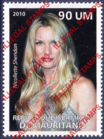 MAURITANIA 2010 Nicollette Sheridan Counterfeit Illegal Stamp