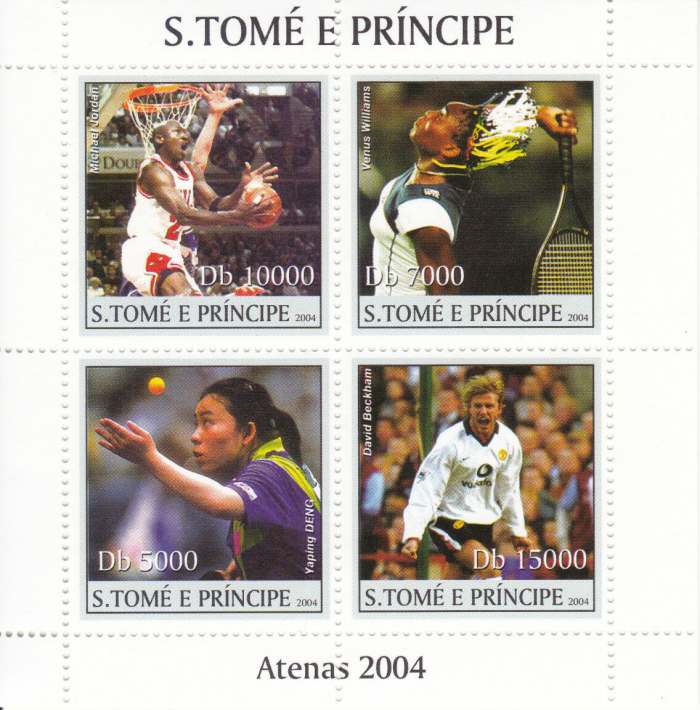 Saint Thomas and Prince Islands 2004 Olympic Games in Athens Souvenir Sheet of 4