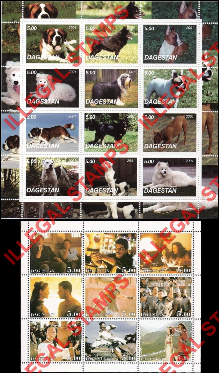 Republic of Dagestan 2001 Illegal Stamps