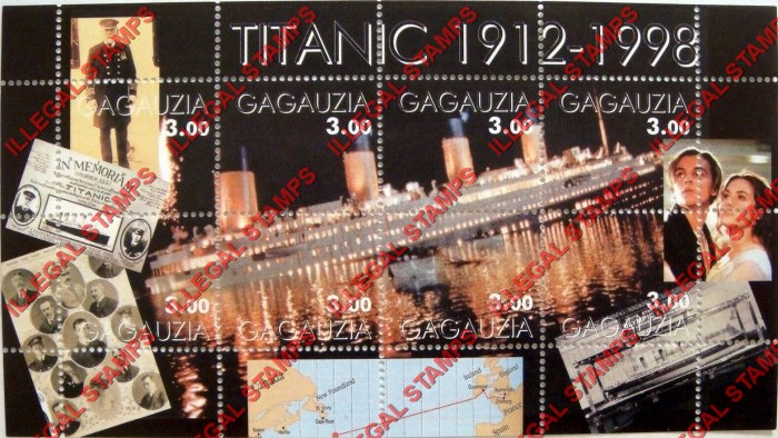 Gagauzia 1998 Titanic Illegal Stamps