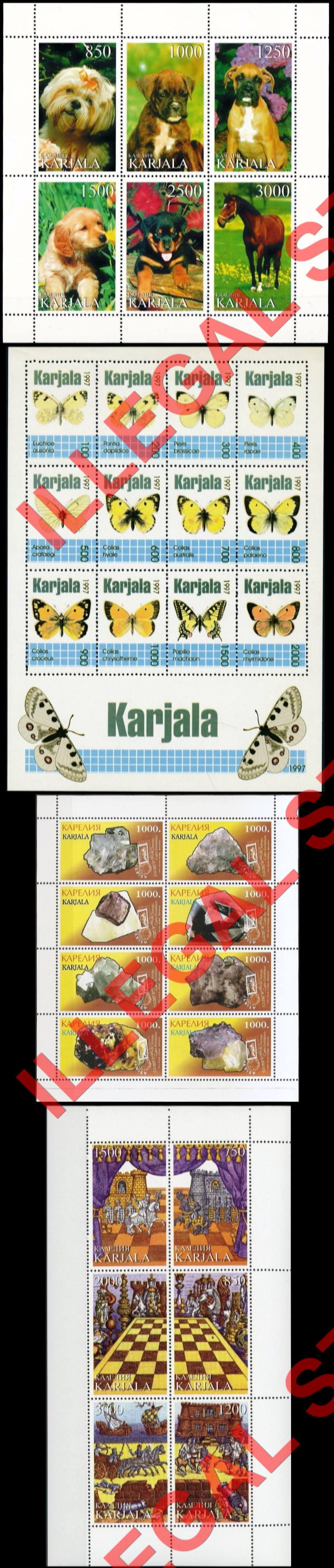 Karjala 1997 Illegal Stamps (Part 2)