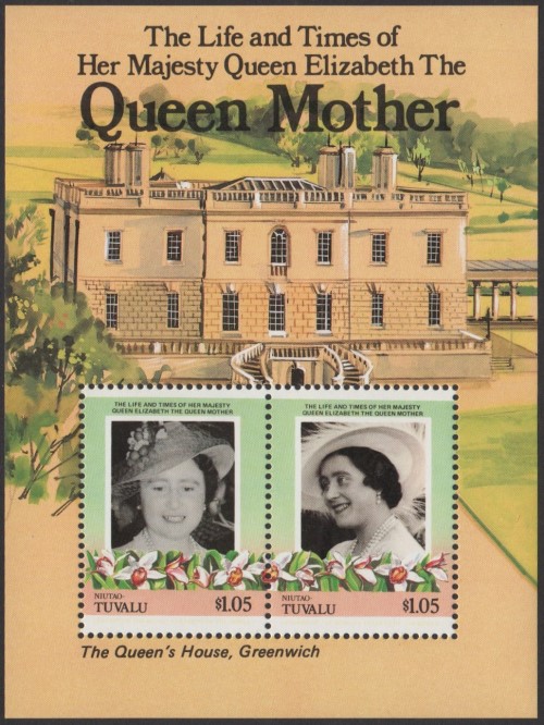 Niutao 1985 85th Birthday of Queen Elizabeth the Queen Mother Omnibus Series Souvenir Sheet