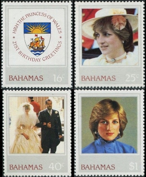 1982 21st Birthday of Princess Diana Stamps