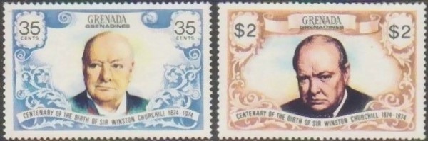 1974 Birth Centenary of Sir Winston Churchill Stamps