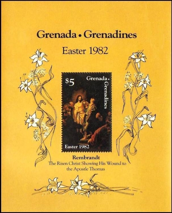 1982 Easter, Rembrandt Paintings Souvenir Sheet