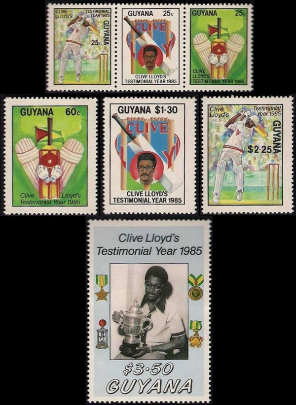 1985 Clive Lloyd's Testimonial Year Stamps