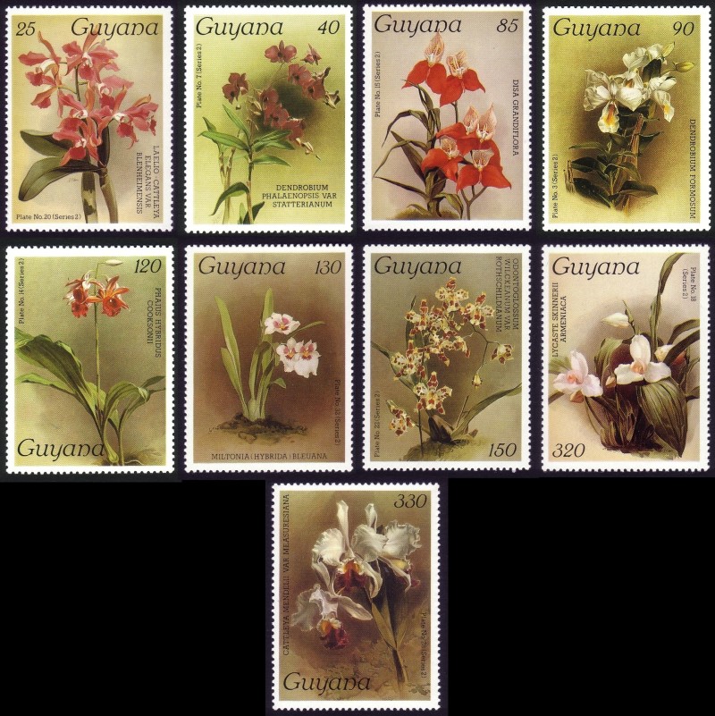 1986 Centenary of Publication of Sanders' Reichenbachia Orchids (17th issue) Stamps