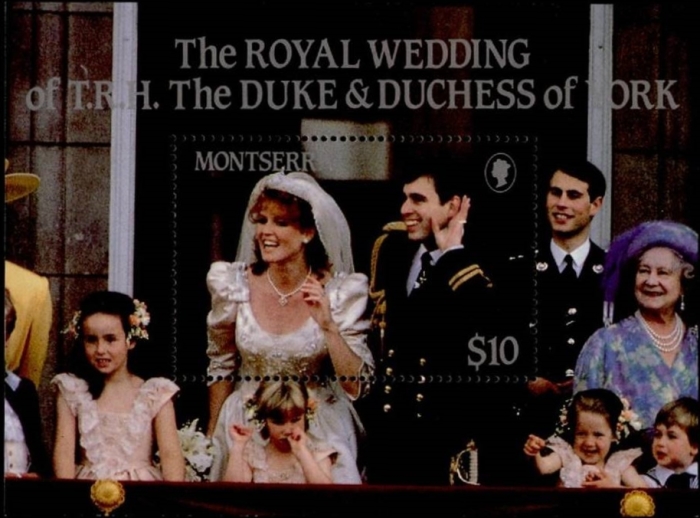 1986 Royal Wedding of Sarah Ferguson and Prince Andrew Souvenir Sheet
