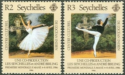 1986 Visit of Ballet Du Louvre Company Stamps