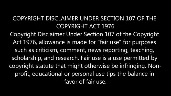 Fair Use Disclaimer