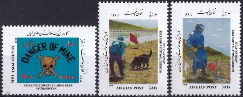 Afghanistan 2006 Working Towards a Mine Free Afghanistan Official Stamp Set