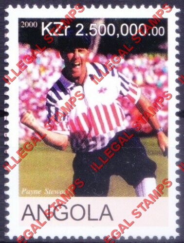 Angola 2000 Payne Stewart Illegal Stamp
