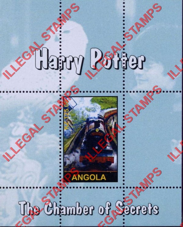 Angola 2003 Harry Potter Chamber of Secrets Illegal Stamp Souvenir Sheets of 1 (Sheet 3)