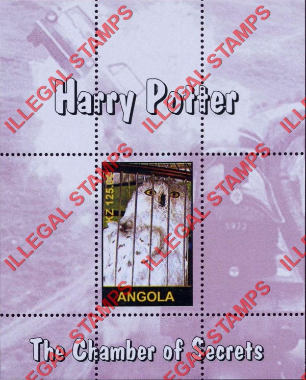 Angola 2003 Harry Potter Chamber of Secrets Illegal Stamp Souvenir Sheets of 1 (Sheet 4)