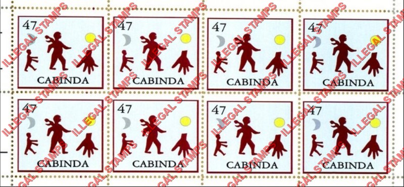 Cabinda 2012 Kakongo Kingdom Flag Counterfeit Illegal Stamp Souvenir Sheet of 8