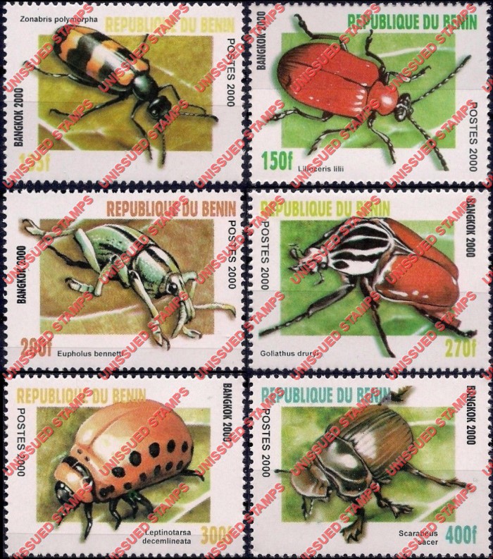 Benin 2000 Dogs Unissued Stamp Set