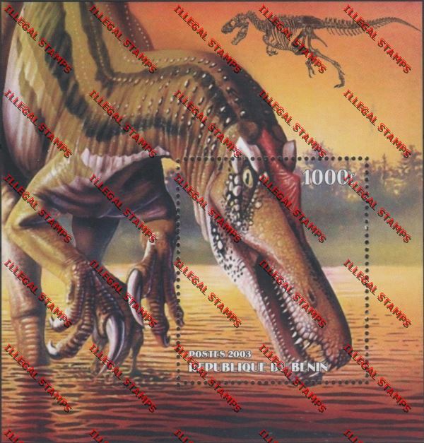 Benin 2003 Dinosaurs Illegal Stamp Souvenir Sheet