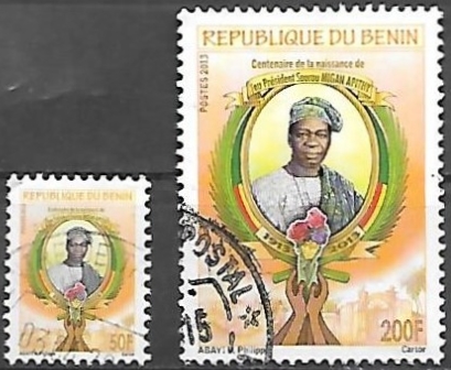 Benin 2013 Centenary of Birth of Former President Sourou Migan Apithy Unlisted in Scott Catalog