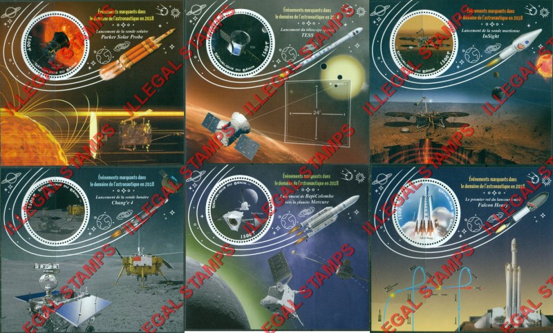 Benin 2018 Space Events Illegal Stamp Souvenir Sheets of 1