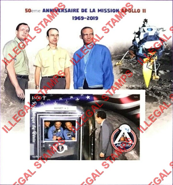 Benin 2019 Apollo 11 Illegal Stamp Souvenir Sheet of 1