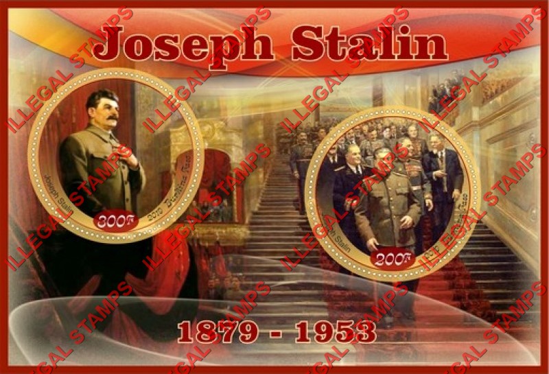 Burkina Faso 2019 Joseph Stalin Illegal Stamp Souvenir Sheet of 2