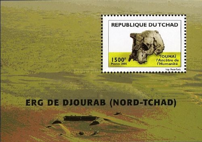 Chad 2005 Toumai - Ancestor of the Hominids Stamp Souvenir Sheet Scott Number 990
