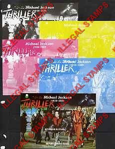 Chad 2009 Michael Jackson Illegal Stamps in Souvenir Sheet of 1 Color Proof Set