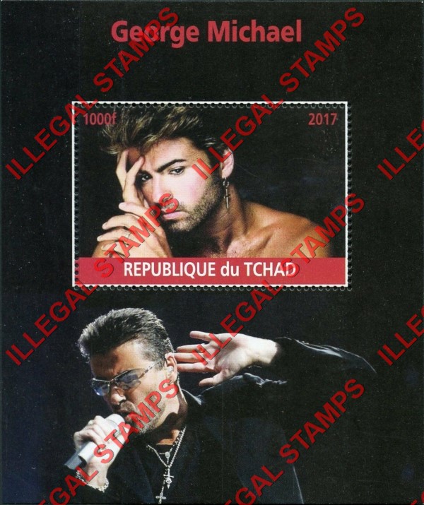 Chad 2017 George Michael Illegal Stamps in Souvenir Sheet of 1