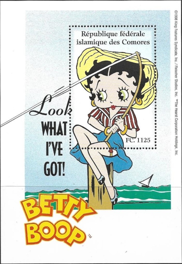 Comoro Islands 1998 Betty Boop Stamp Souvenir Sheet of 1