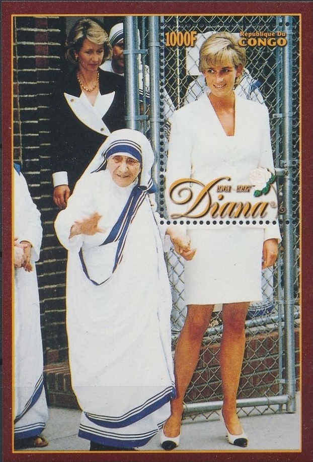 Congo Democratic Republic 1998 Princess Diana Souvenir Sheet of 1 Scott Number 1143