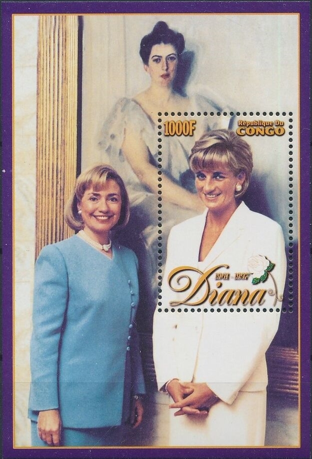 Congo Democratic Republic 1998 Princess Diana Souvenir Sheet of 1 Scott Number 1144