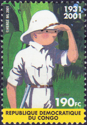 Congo Democratic Republic 2001 Tintin in Africa Scott Number 1613