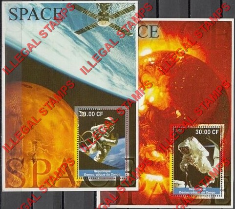 Congo Democratic Republic 2002 Space Illegal Stamp Souvenir Sheets of 1