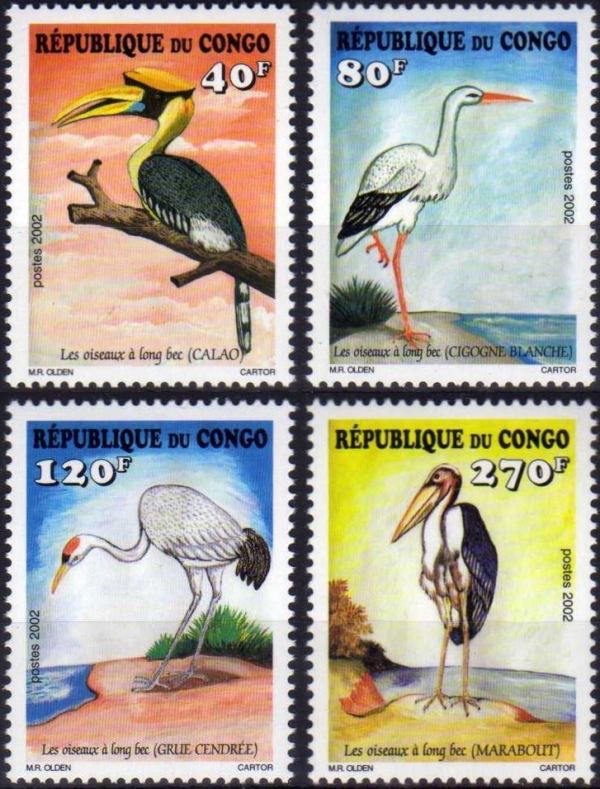 Congo Republic 2002 Birds (Long-beaked)