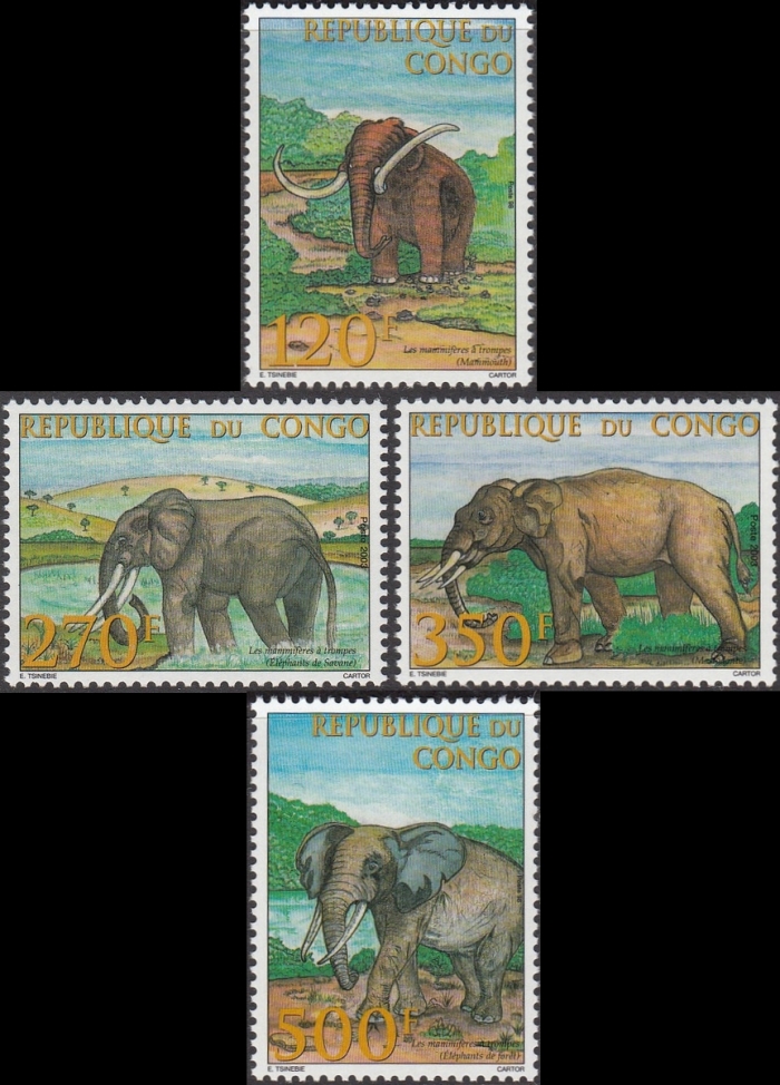 Congo Republic 2003 Mammals with Trunks